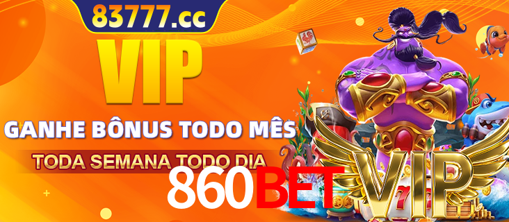 Banner promocional do 860BET oferecendo 100% de recompensas adicionais contínuas para quem fizer o login diário (Daily sign-in), com um mascote de coelho.