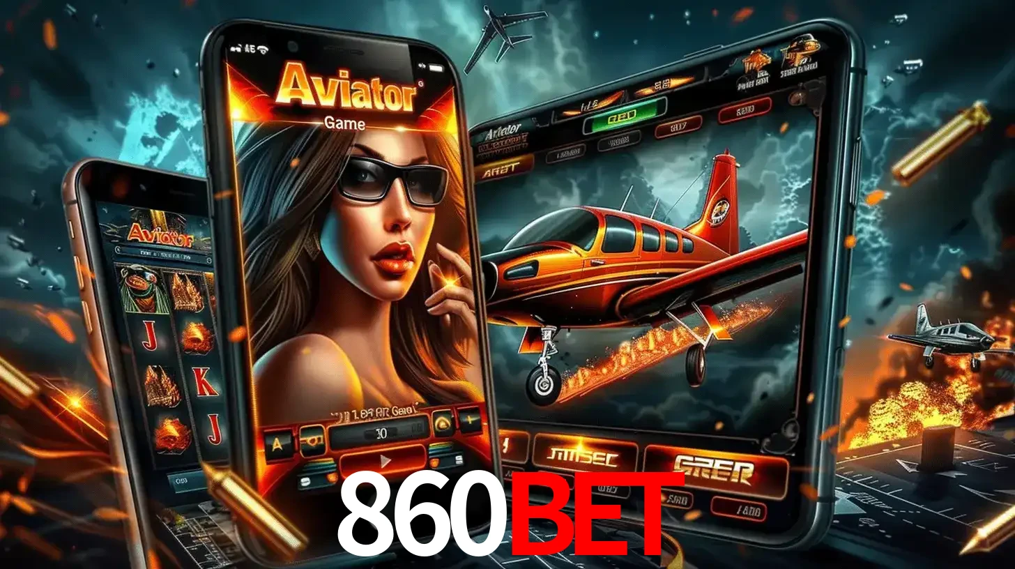 O popular jogo de apostas Aviator exibido em vários celulares e tablets, mostrando a interface emocionante e a ação de voo disponíveis para jogar agora no 860BET.